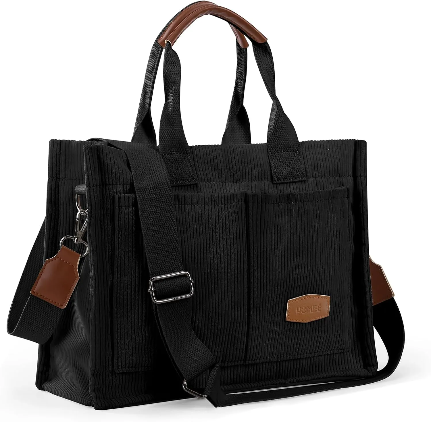 HOMIEE Tote Bag for Women Corduroy Handbags Casual Hobo Messenger Bag Retro Classic Shoulder Bag with Multi-pockek
