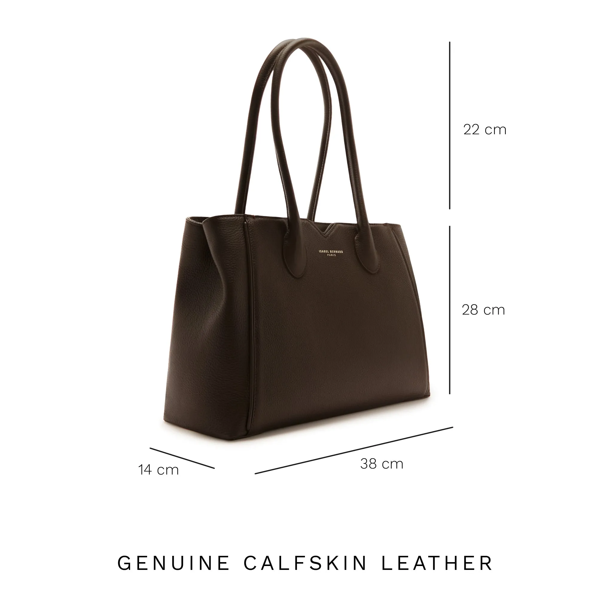 Honoré Cloe brown calfskin leather handbag
