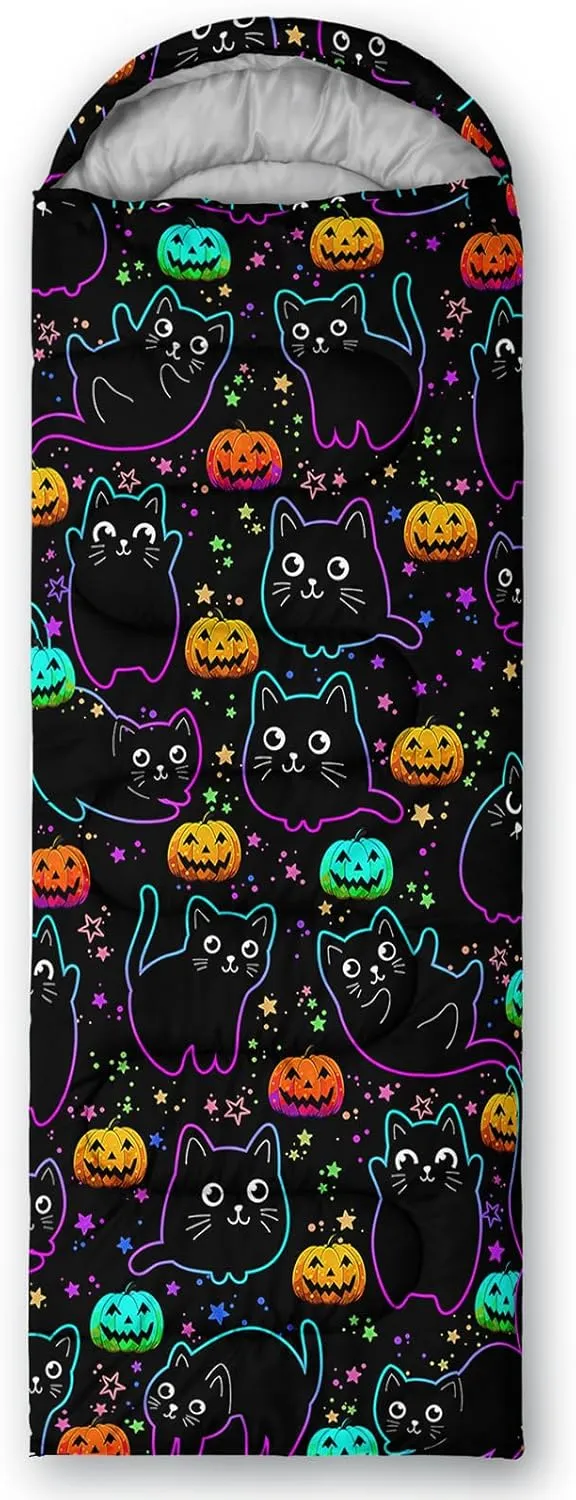 HOSIMA Dear Hunting Pattern Cold Weather Sleeping Bags for Adults,Black Light Weight Sleeping Bags for Kids Adults,WaterProof Sleeping Bags for Outdoors Hiking.
