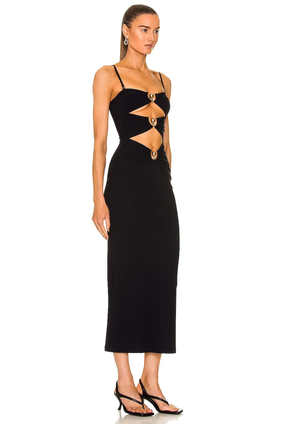 Hot deal Detail Ring Maxi Dress Cutout - Great price