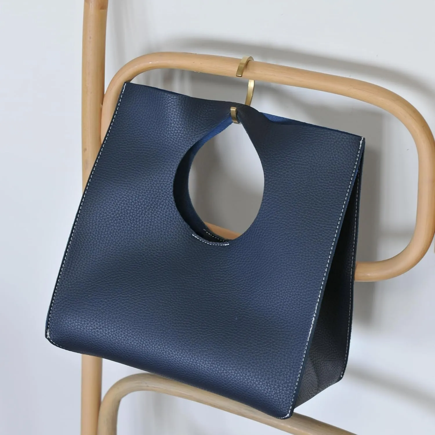 HOXIS Vintage Minimalist Style Soft Pu Leather Handbag Clutch Small Tote