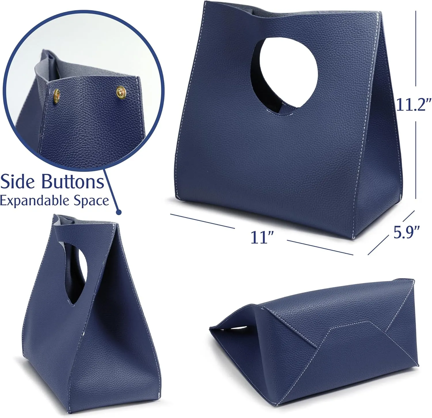 HOXIS Vintage Minimalist Style Soft Pu Leather Handbag Clutch Small Tote