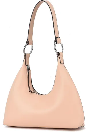 I IHAYNER Leather Shoulder Bag for Women Crescent Shoulder Purse Small Hobo Purse Retro Clutch Classic Underarm Tote Bag