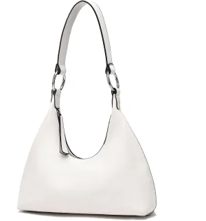 I IHAYNER Leather Shoulder Bag for Women Crescent Shoulder Purse Small Hobo Purse Retro Clutch Classic Underarm Tote Bag