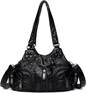 I IHAYNER Purses and Handbags for Women Hobo Tote Purse Soft PU Leather Satchel Shoulder Bag with Multi-Pocket