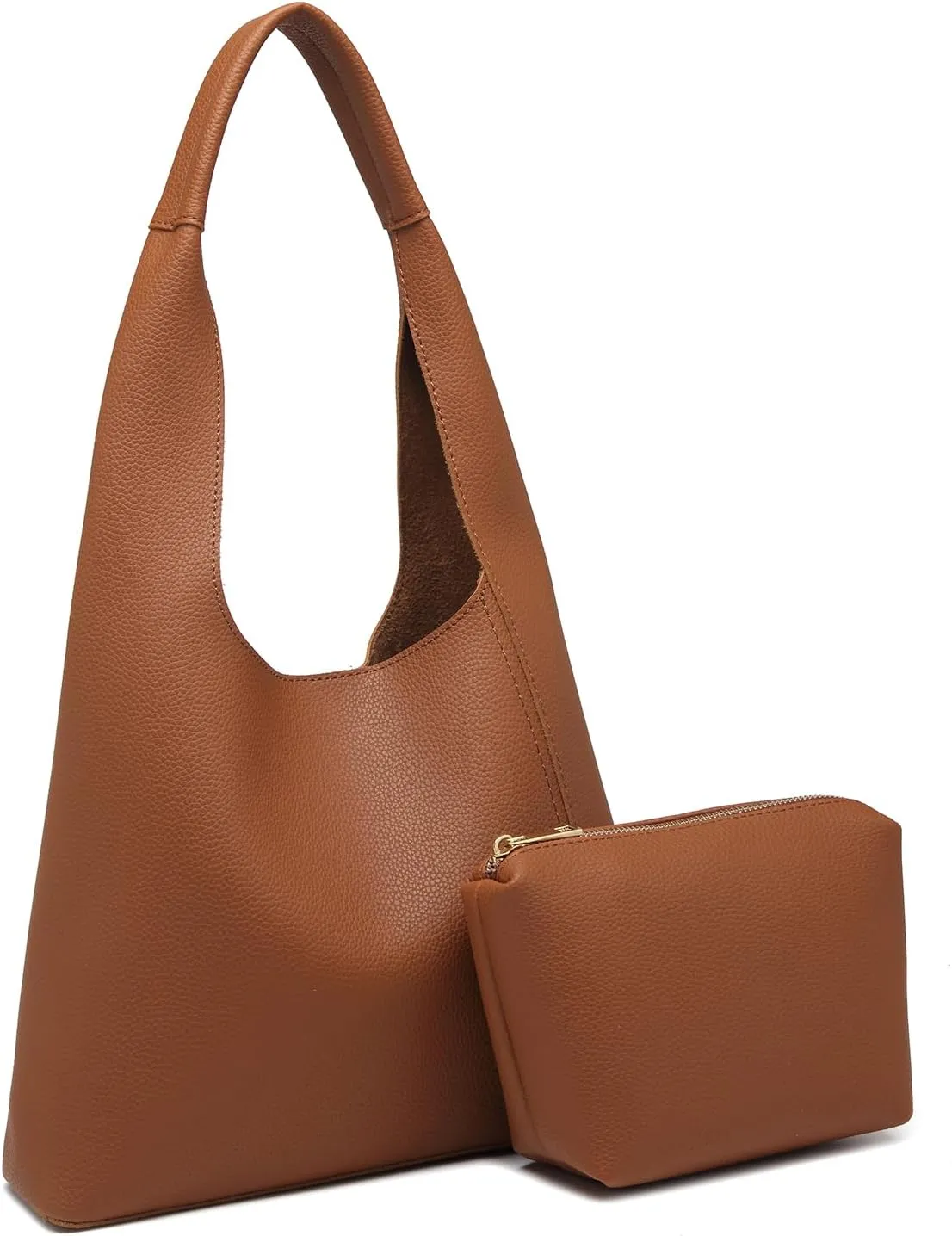 I IHAYNER Slouchy Hobo Bags for Women Soft Vegan Leather Designer Shoulder Purses Ladies Top Handle Handbag with Small Purse