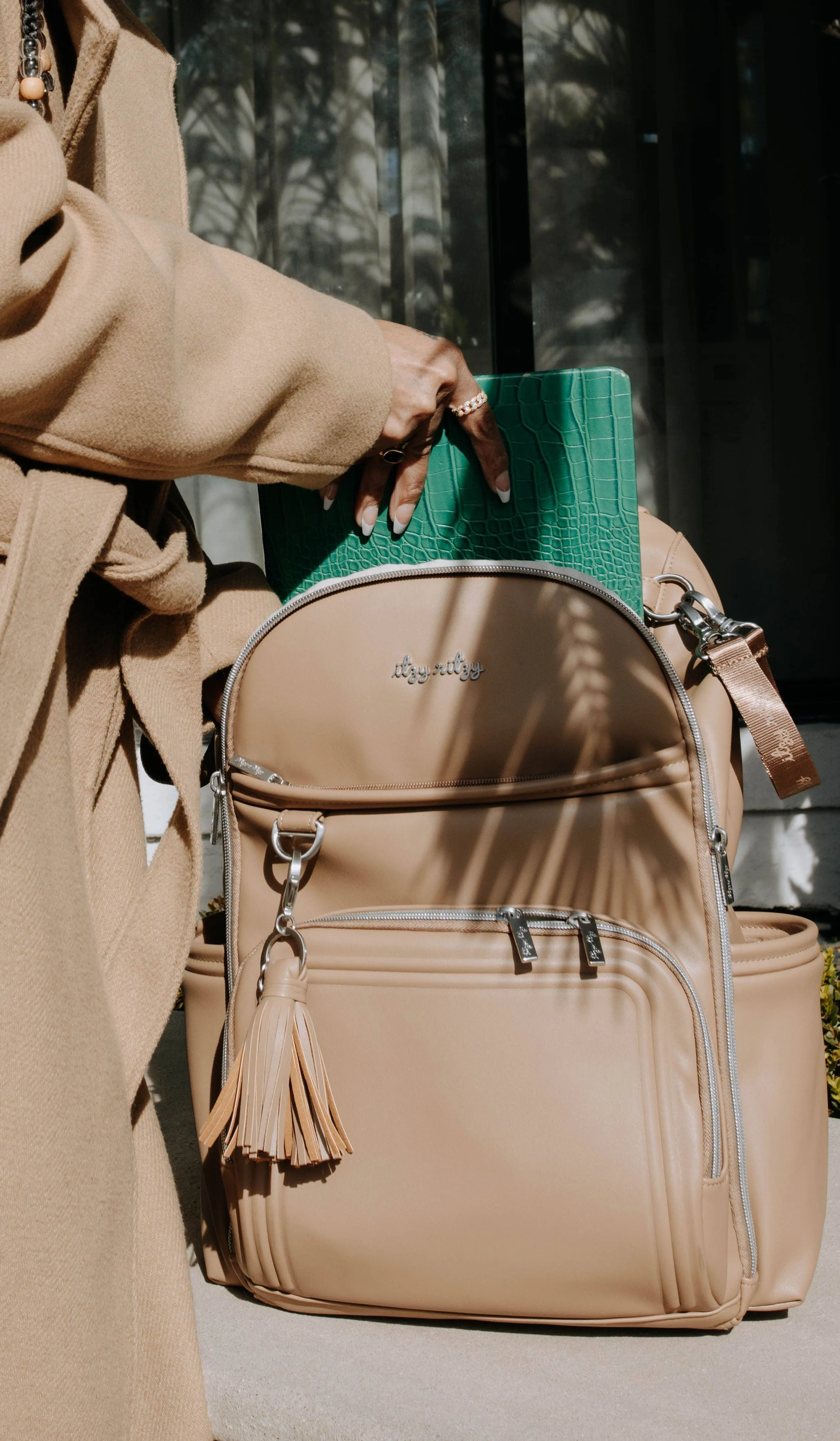 Itzy Ritzy -  Boss Plus™ Backpack Diaper Bag Chai Latte