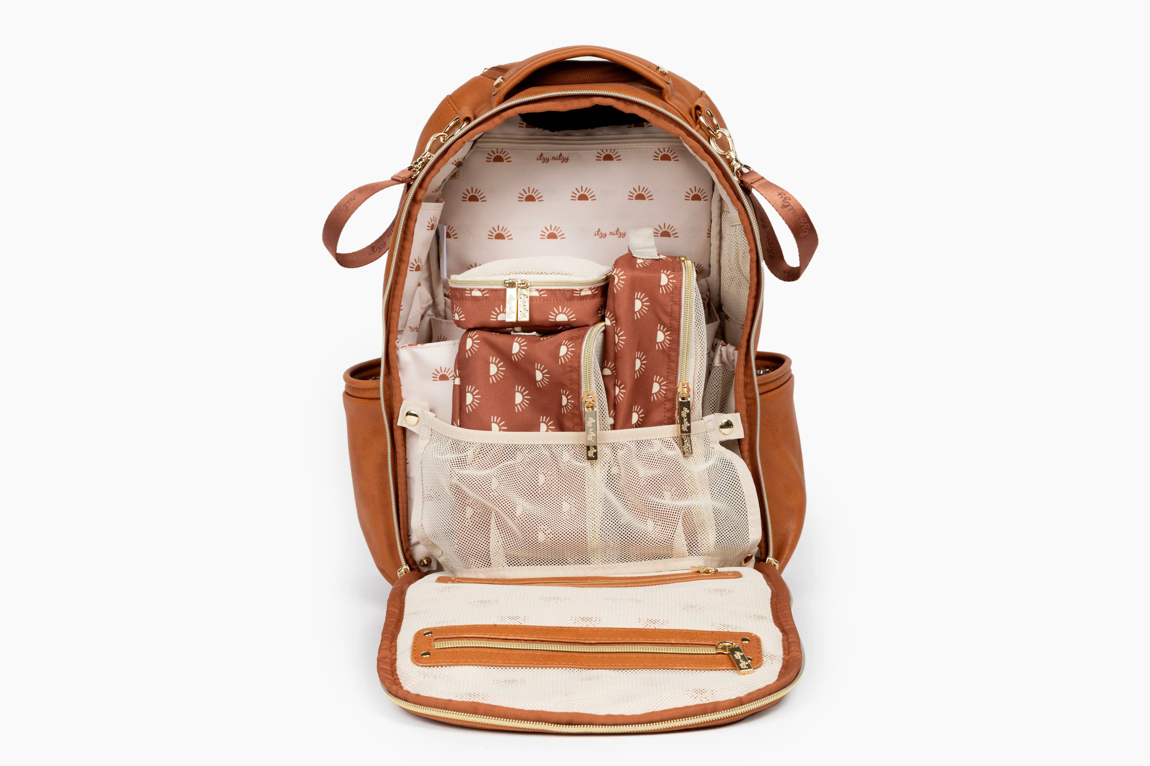 Itzy Ritzy - Boss Plus™ Backpack Diaper Bag Cognac