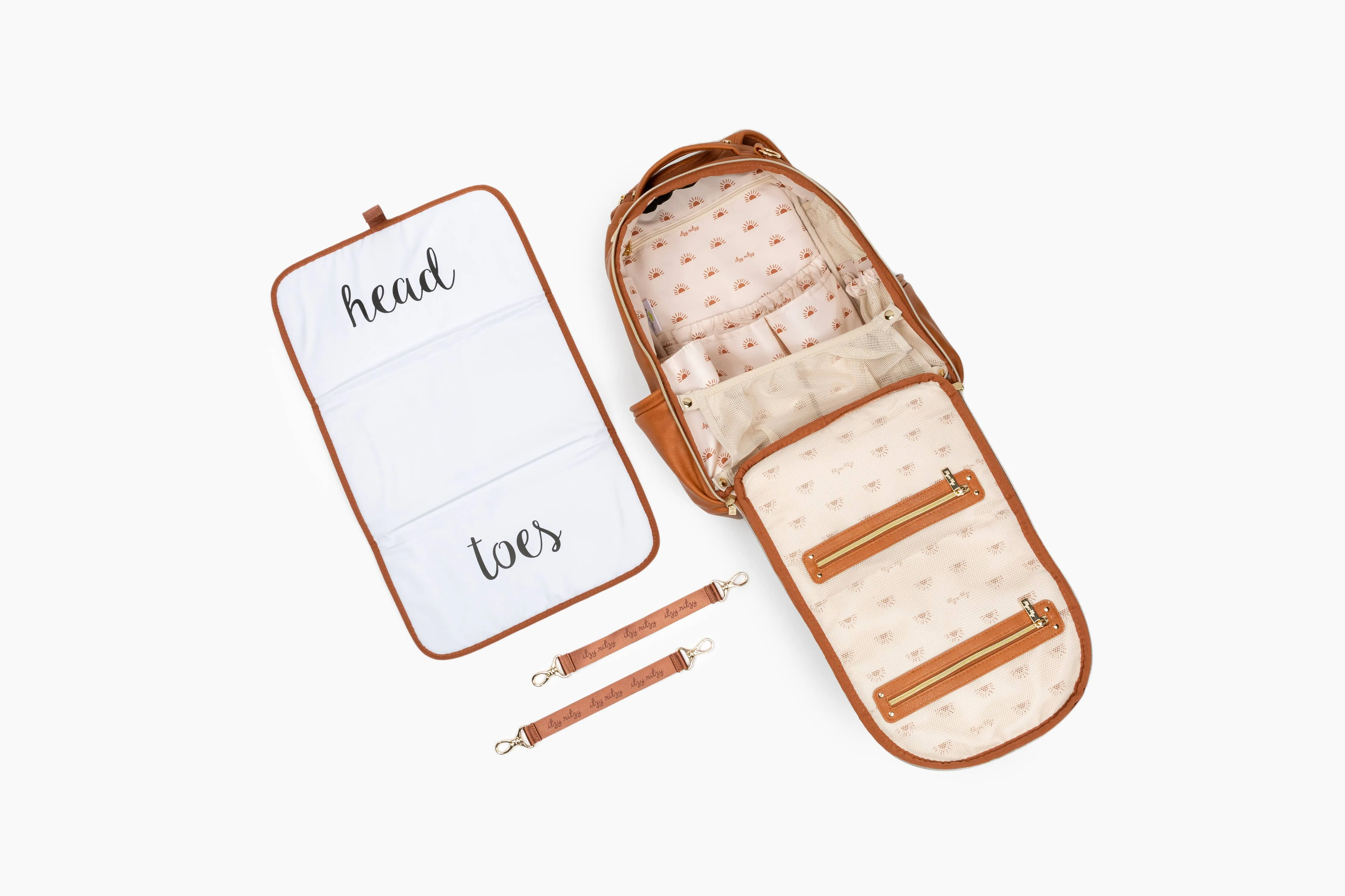 Itzy Ritzy - Boss Plus™ Backpack Diaper Bag Cognac