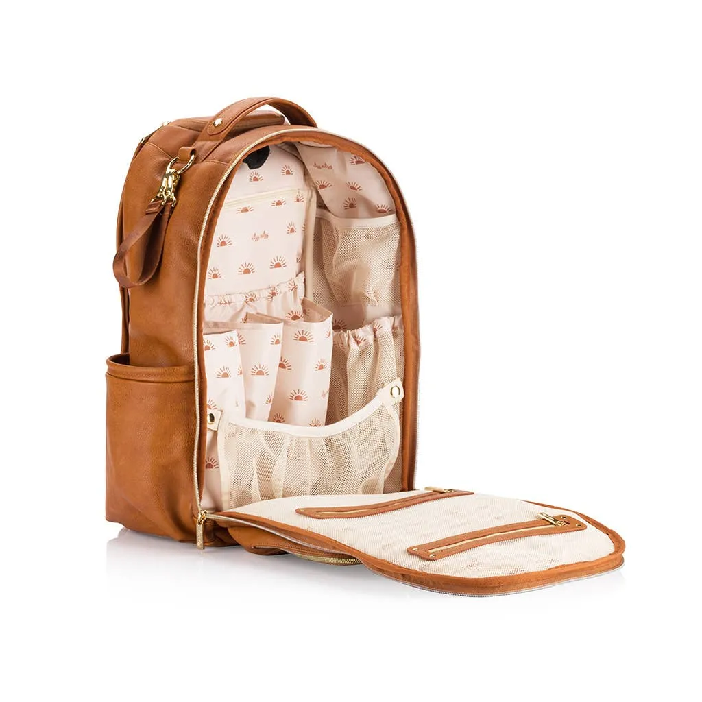 Itzy Ritzy - Boss Plus™ Backpack Diaper Bag Cognac
