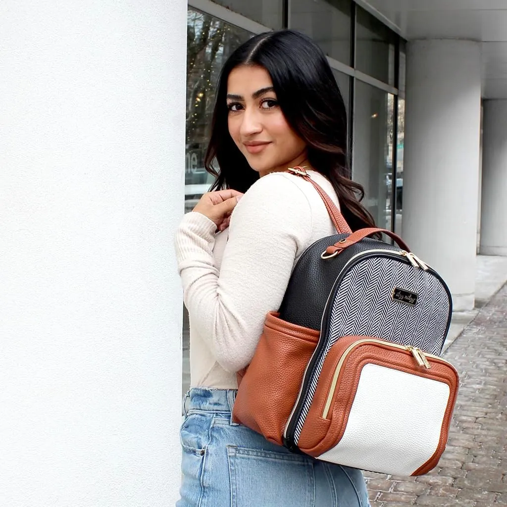 Itzy Ritzy Mini Plus Diaper Bag, Coffee & Cream