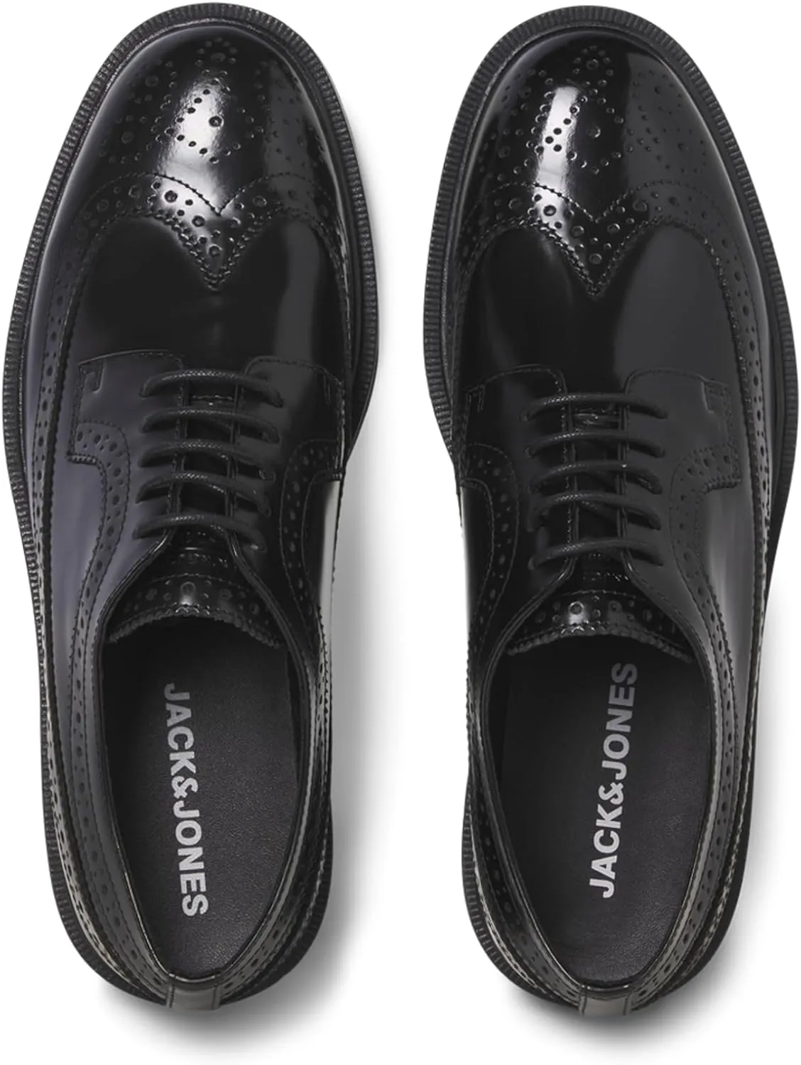 JACK & JONES Men's Smart Casual Jfwdax Leather Brogue Styd