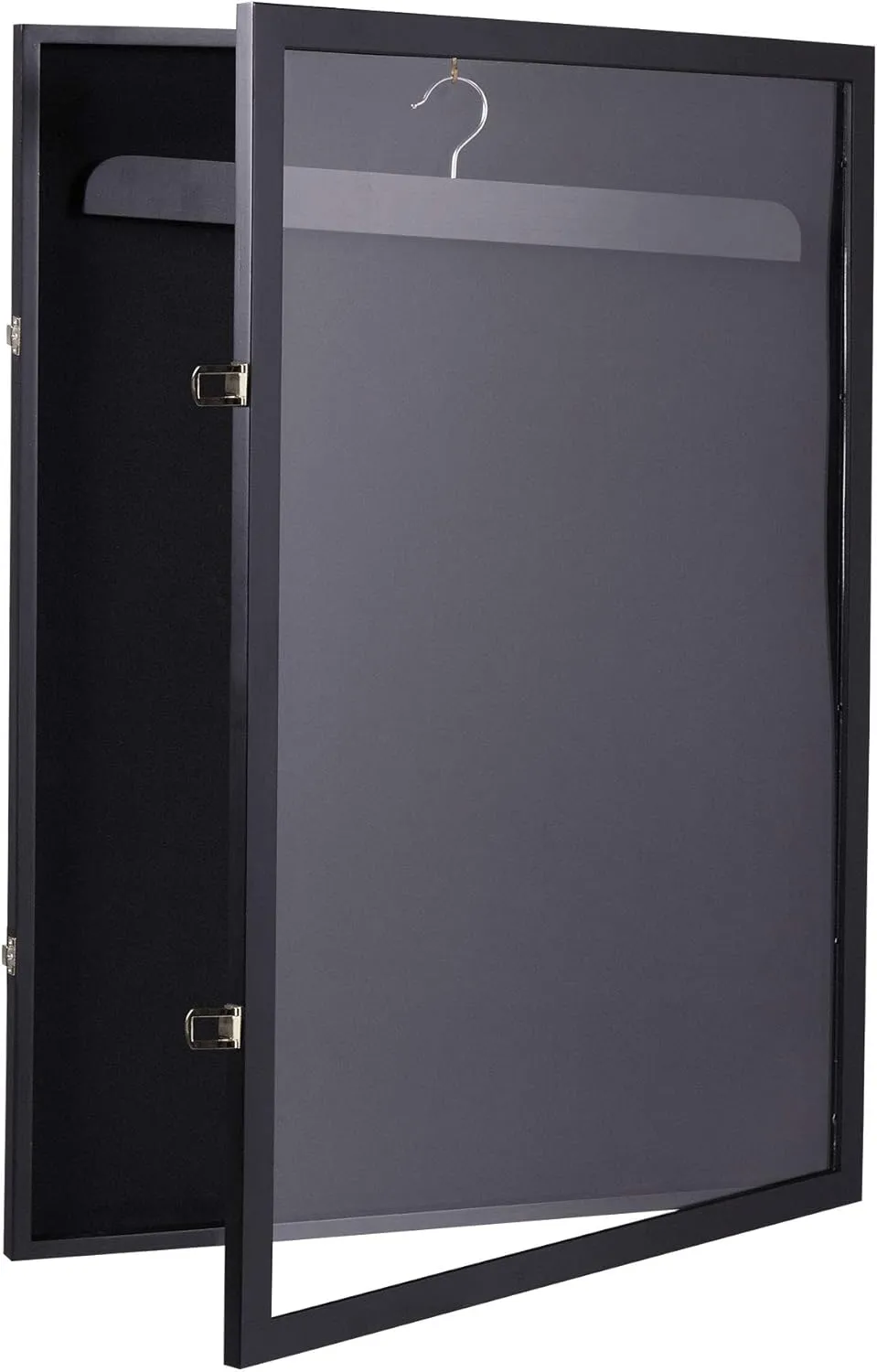 Jersey Display Case Jersey Shadow Box Lockable for Football Baseball Basketball Soccer Hockey Sport Shirt Large Jersey Frames Display Wall Mounted Black