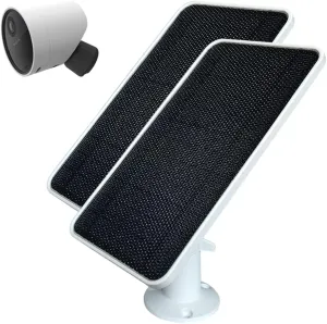 JJMASEE Solar Panel for SimpliSafe Outdoor Camera, Continuously Power Your SimpliSafe Camera,with 13-FT Cable & Aluminum Alloy Wall Mount (2 Pack)