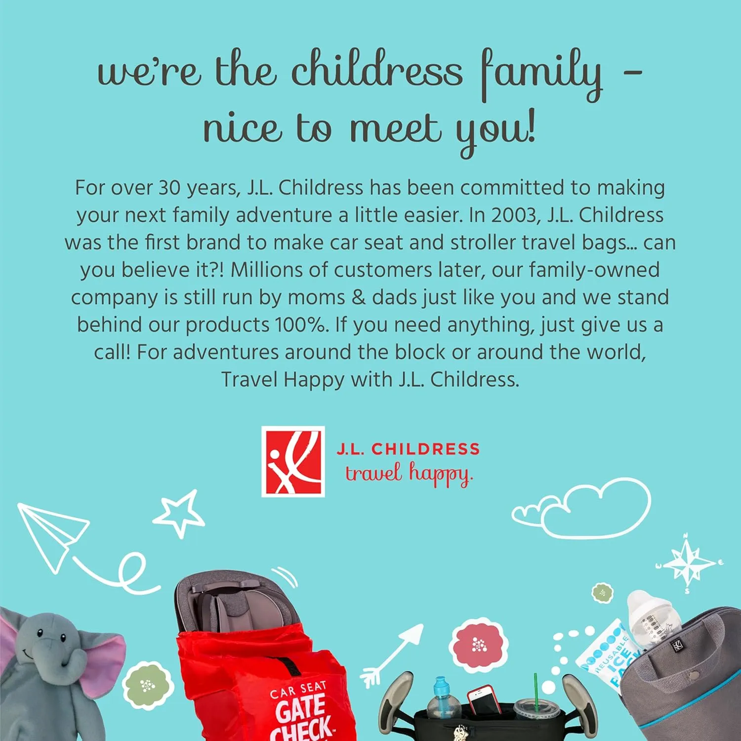 J.L. Childress Gate Check Bag for Car Seats - Travel Bag for Airplane - Includes AIRTAG Holder - Fits All Baby Car Seats, Infant Carriers & Child Booster Seats, Neon Pink