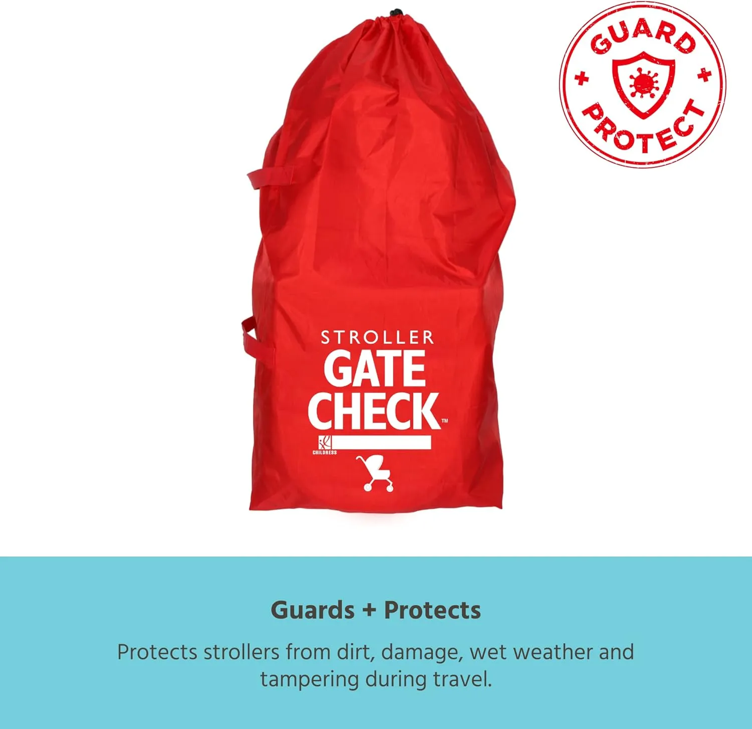 J.L. Childress Gate Check Bag for Single & Double Strollers - Stroller Bag for Airplane - Large Stroller Travel Bag for Airplane - Air Travel Stroller Bag