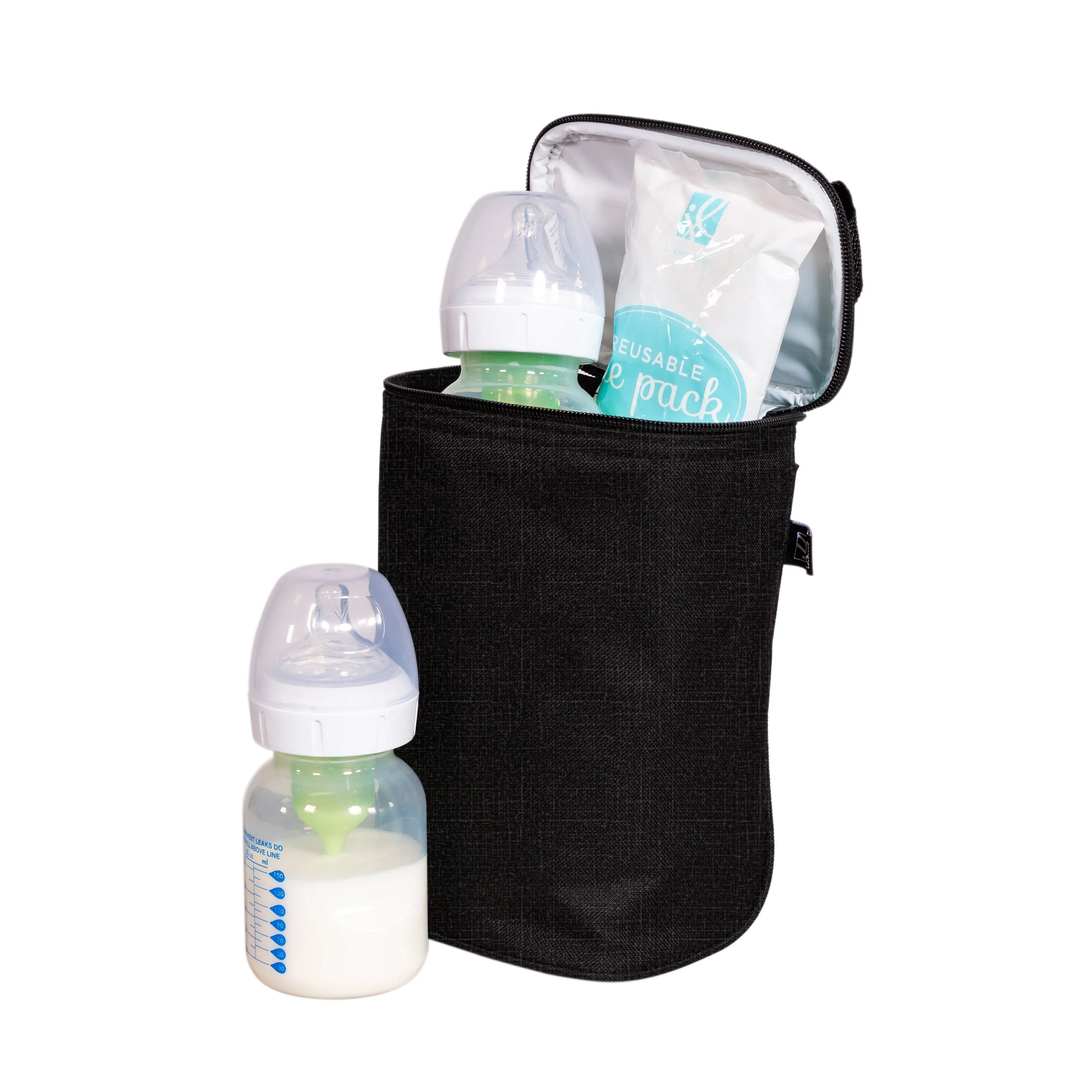 J.L Childress Tall Two cool, Breastmilk Cooler, Baby Bottle & Baby Food Bag, Insulated & Leak Proof, Ice Pack Included, Fits 2-4 Bottles