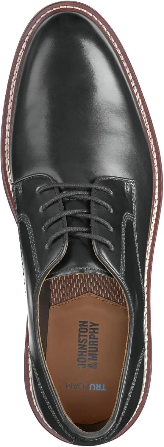 Johnston & Murphy Upton Plain Toe Men’s Shoe – Business Casual Mens Dress Shoes, Comfortable Leather Shoes for Men