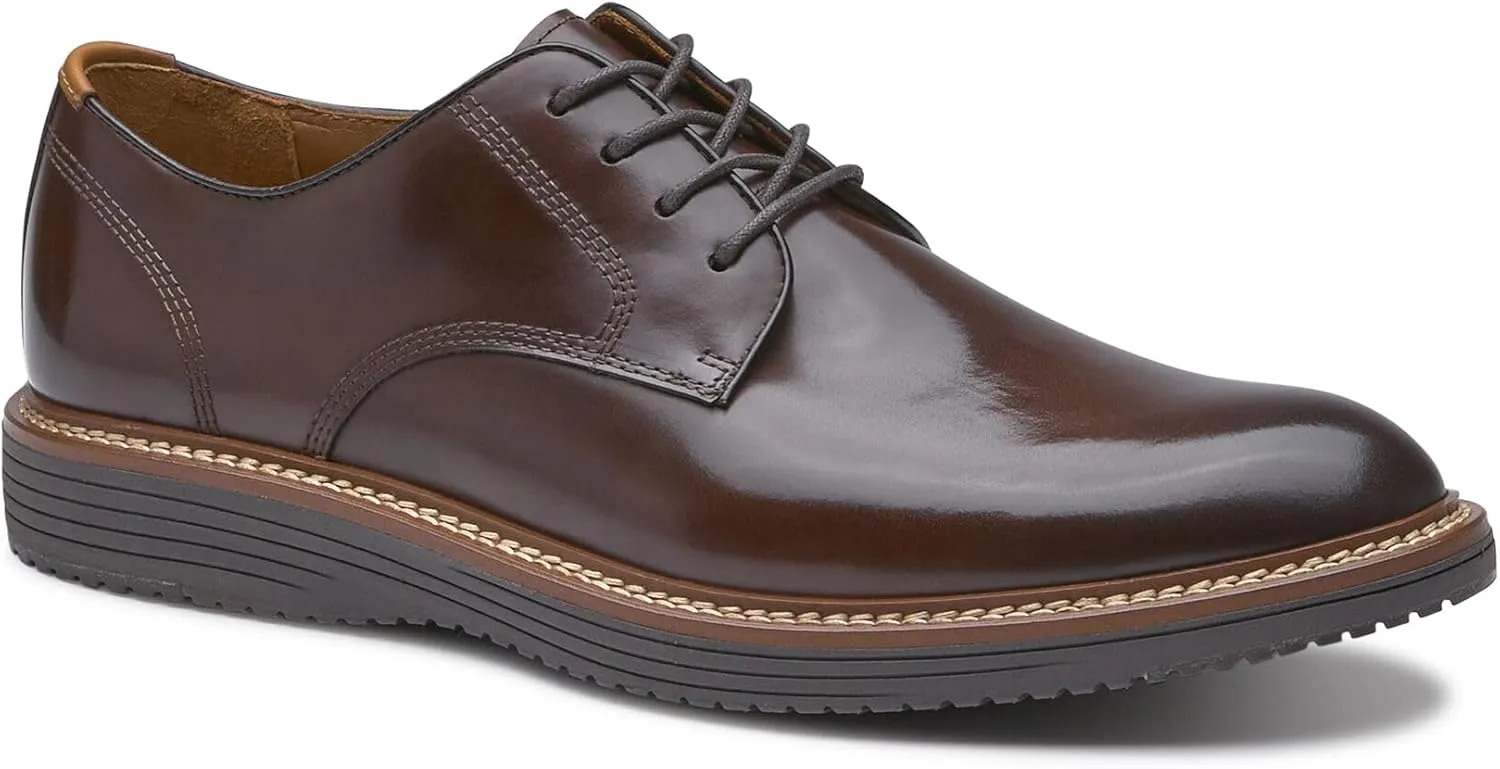Johnston & Murphy Upton Plain Toe Men’s Shoe – Business Casual Mens Dress Shoes, Comfortable Leather Shoes for Men