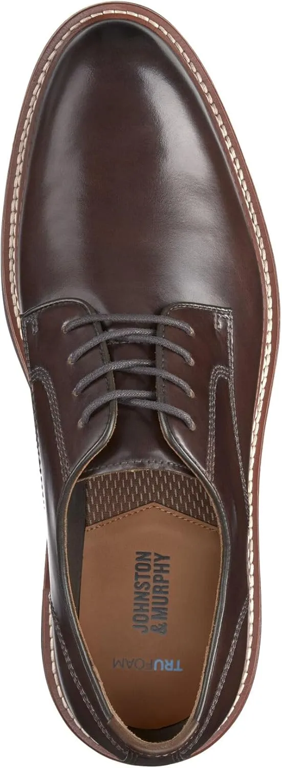 Johnston & Murphy Upton Plain Toe Men’s Shoe – Business Casual Mens Dress Shoes, Comfortable Leather Shoes for Men