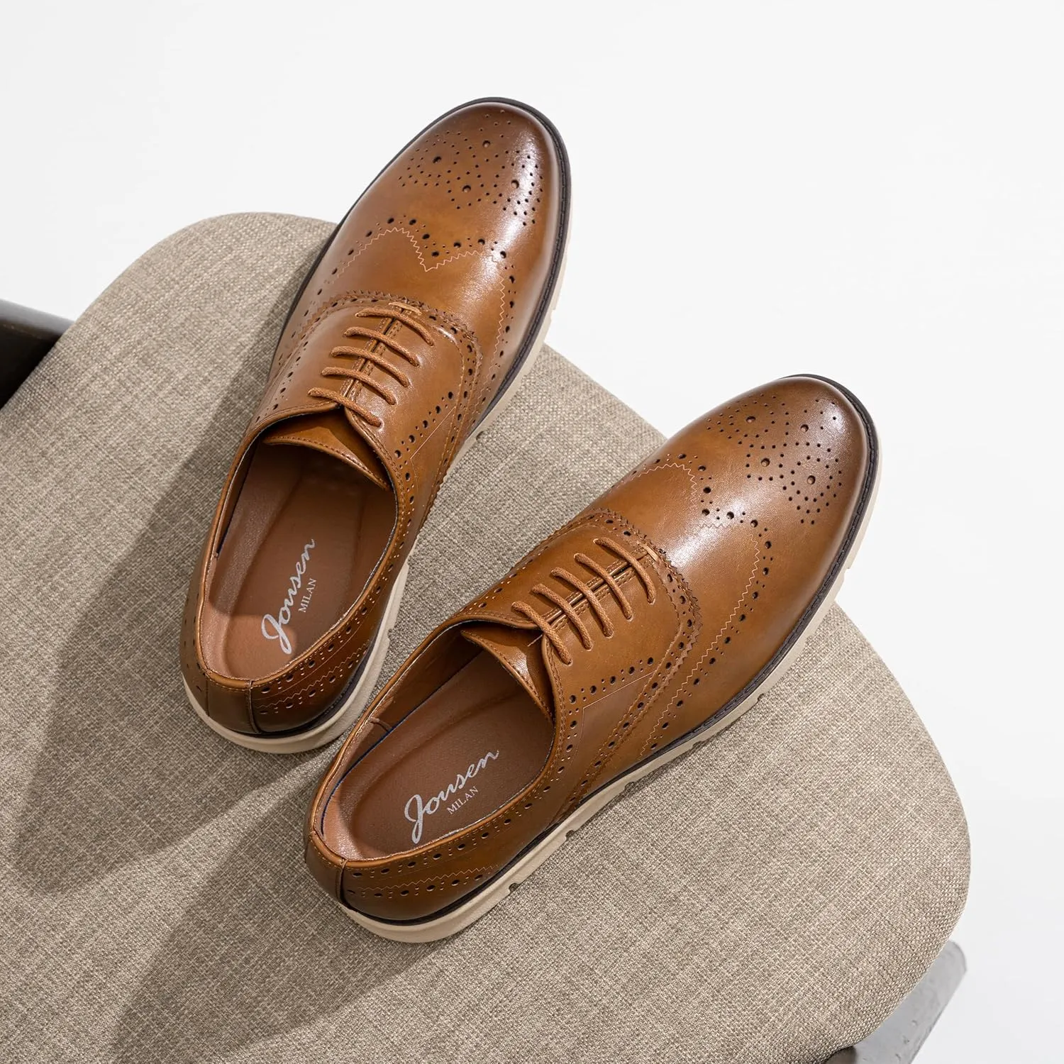 Jousen Mens Dress Shoes Casual Oxfords Lace Up Business Formal Dress Sneakers for Men
