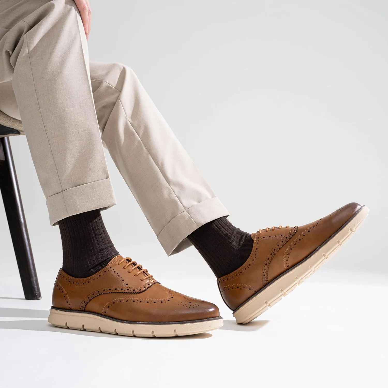 Jousen Mens Dress Shoes Casual Oxfords Lace Up Business Formal Dress Sneakers for Men