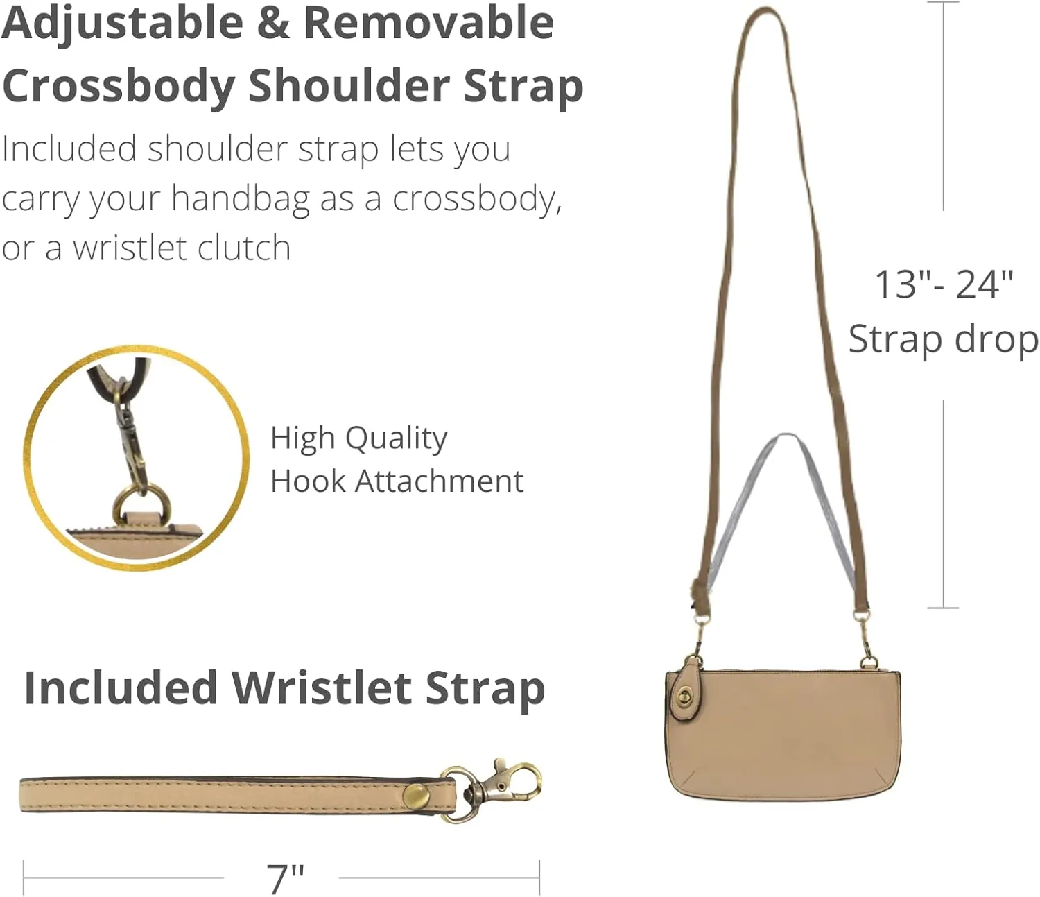 Joy Susan Women's Fashion Purse Mini Crossbody Wristlet Clutch Handbag