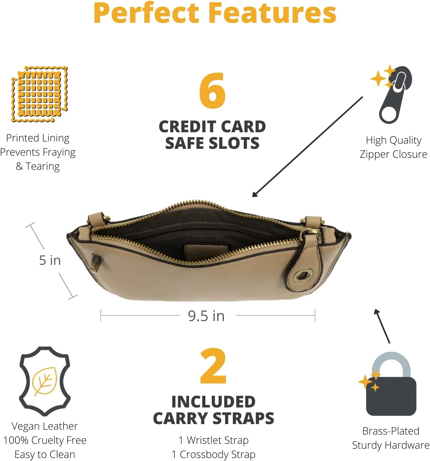 Joy Susan Women's Fashion Purse Mini Crossbody Wristlet Clutch Handbag
