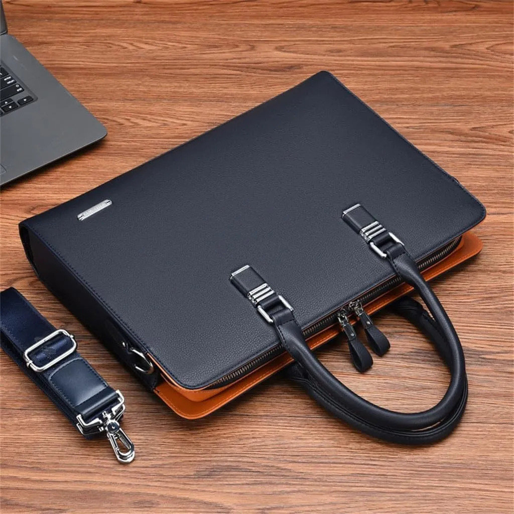 JSEIAJB Briefcase Men's Leisure Large Capacity Business Handbag Advanced Sense Men's Bag Computer Business Bag