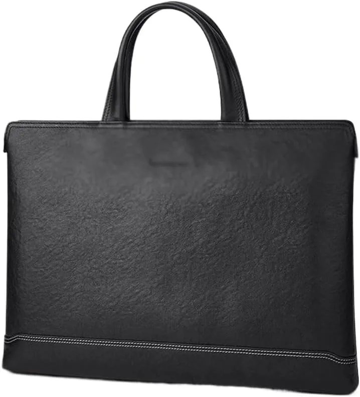 JSEIAJB Business men's handbag, foreign trade bag, crossbody men's bag, leather briefcase, handbag