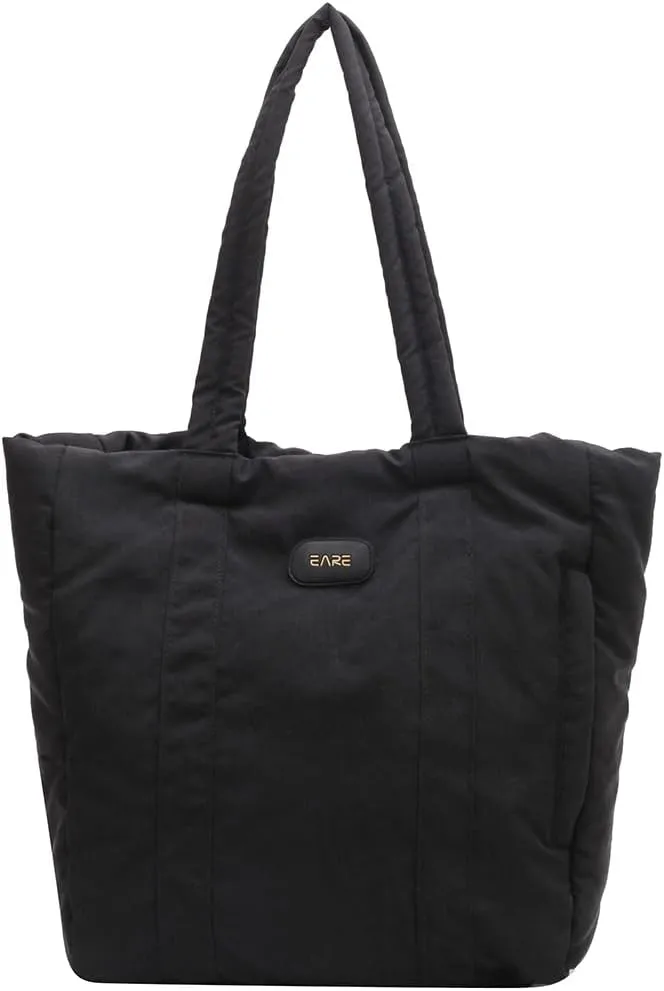 Juoxeepy Puffer Tote Bag Puffy Purse for Women Lightweight Nylon Shoulder Bag Padding Hobo Handbag