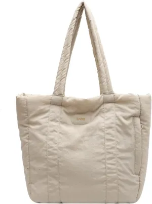 Juoxeepy Puffer Tote Bag Puffy Purse for Women Lightweight Nylon Shoulder Bag Padding Hobo Handbag