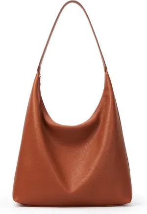 KALIDI Casual Tote Bag Vegan Leather Hobo Zipper Work Bag Weekender Shoulder for Women Shoulder Travel Purse