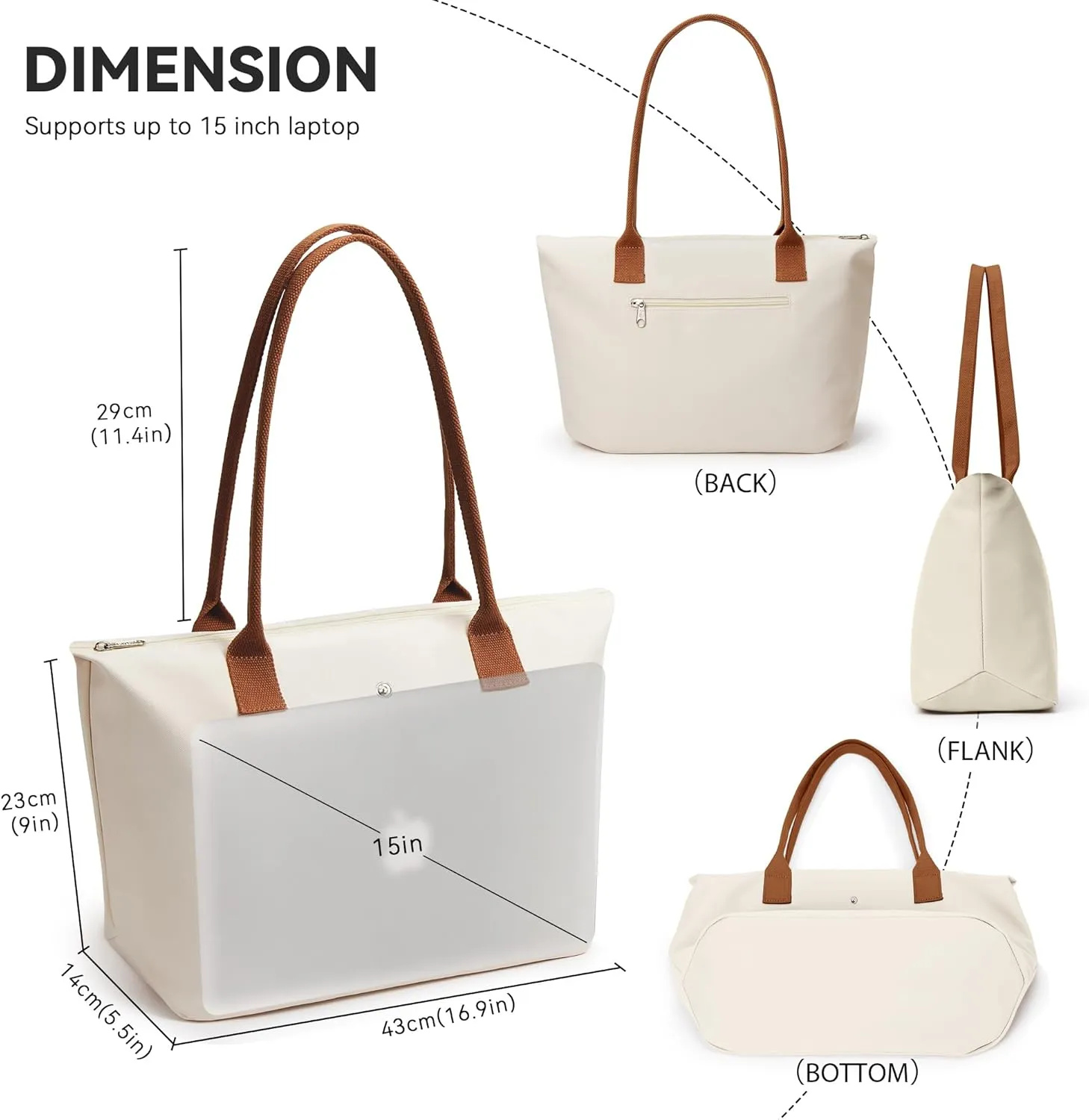 KALIDI Tote Bag for Women Nylon Top-Handle Purse,Shoulder Hobo Handbag with Zipper Leisure Foldable Weekend