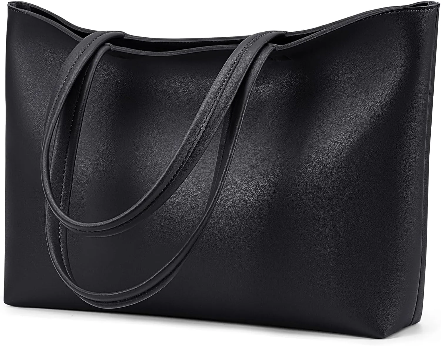 KALIDI Tote Bag Zipper Shoulder Bag Faux Leather Purses Satchel for Women Large Casual Handbag Work Dating College