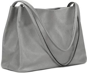Kattee Leather Tote Bags for Women, Casual Shoulder Hobo Purses and Handbags, Top Magnetic Snap Closure