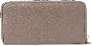 KEDZIE Eclipse Vegan Leather Zip-Around Clutch Wallet Credit Card Holder Phone Wristlet for Women