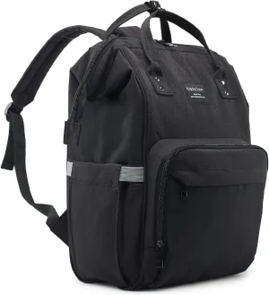 KiddyCare Diaper Bag Backpack | Baby Diaper Bags with Changing Station for Mom | Travel Backpack Waterproof Tote Bag for Maternity Baby Bags with Multiple Uses Large, Fashionable, Unisex | Black