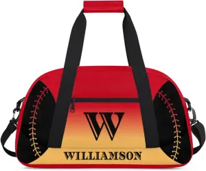 Kids Duffle Bag Personalized Gym Bag Overnight Bags, Ideal for Travel and Sports, Suitable for Men Women for Gym, Dance, Yoga, Durable Waterproof Sport Overnight Handbags Baseball