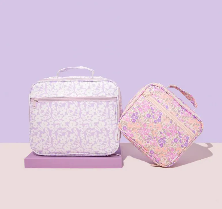 Kinnder JUNIOR Insulated Lunch Bag - Lilac Gingham