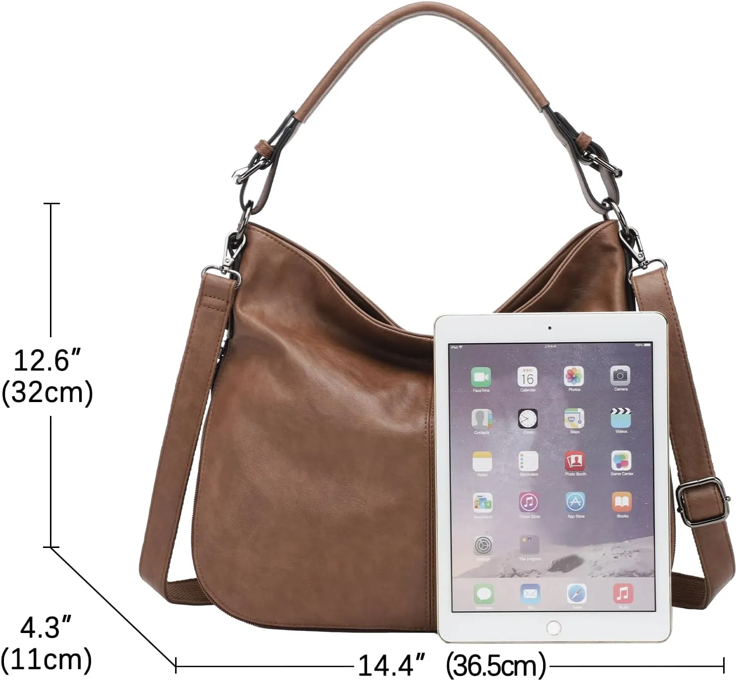 KL928 Large Purses for Women PU Leather Shoulder Handbag Crossbody Hobo Bags Ladies Tote Bags with Adjustable Shoulder Strap