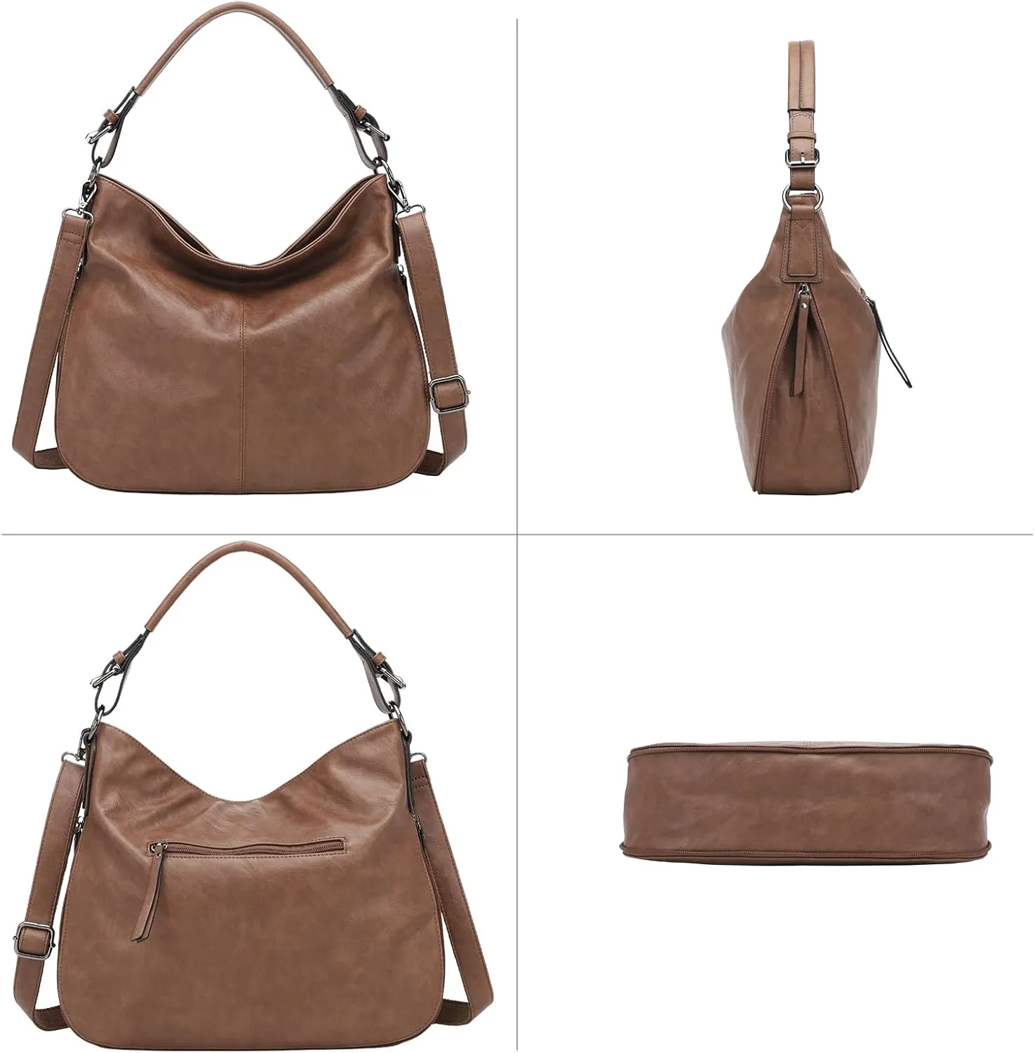 KL928 Large Purses for Women PU Leather Shoulder Handbag Crossbody Hobo Bags Ladies Tote Bags with Adjustable Shoulder Strap
