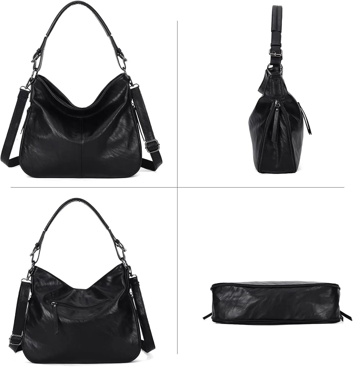 KL928 Large Purses for Women PU Leather Shoulder Handbag Crossbody Hobo Bags Ladies Tote Bags with Adjustable Shoulder Strap