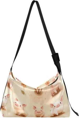 Ladies Anti Theft Crossbody Bag Waterproof Womens Crossbody Bag Cute Purse Cartoon Pet Pig Cute