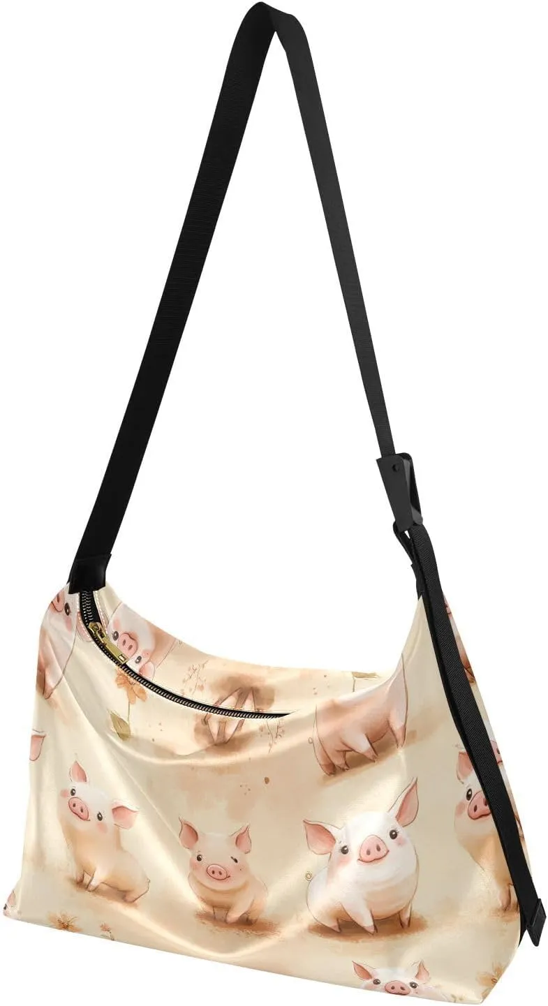 Ladies Anti Theft Crossbody Bag Waterproof Womens Crossbody Bag Cute Purse Cartoon Pet Pig Cute