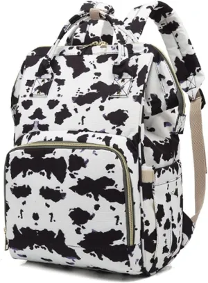 Large Capacity Baby Diaper Bag Backpack Waterproof Travel Nappy Diaper Bags Cute for Girls Boys (Cows)