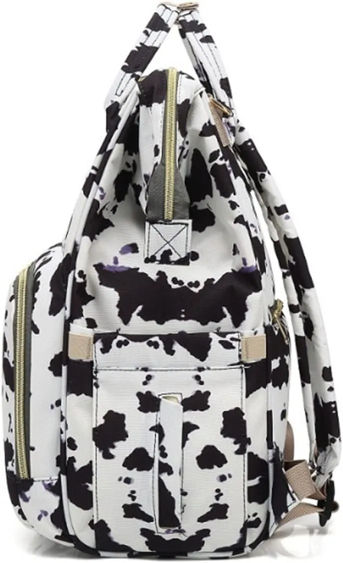 Large Capacity Baby Diaper Bag Backpack Waterproof Travel Nappy Diaper Bags Cute for Girls Boys (Cows)