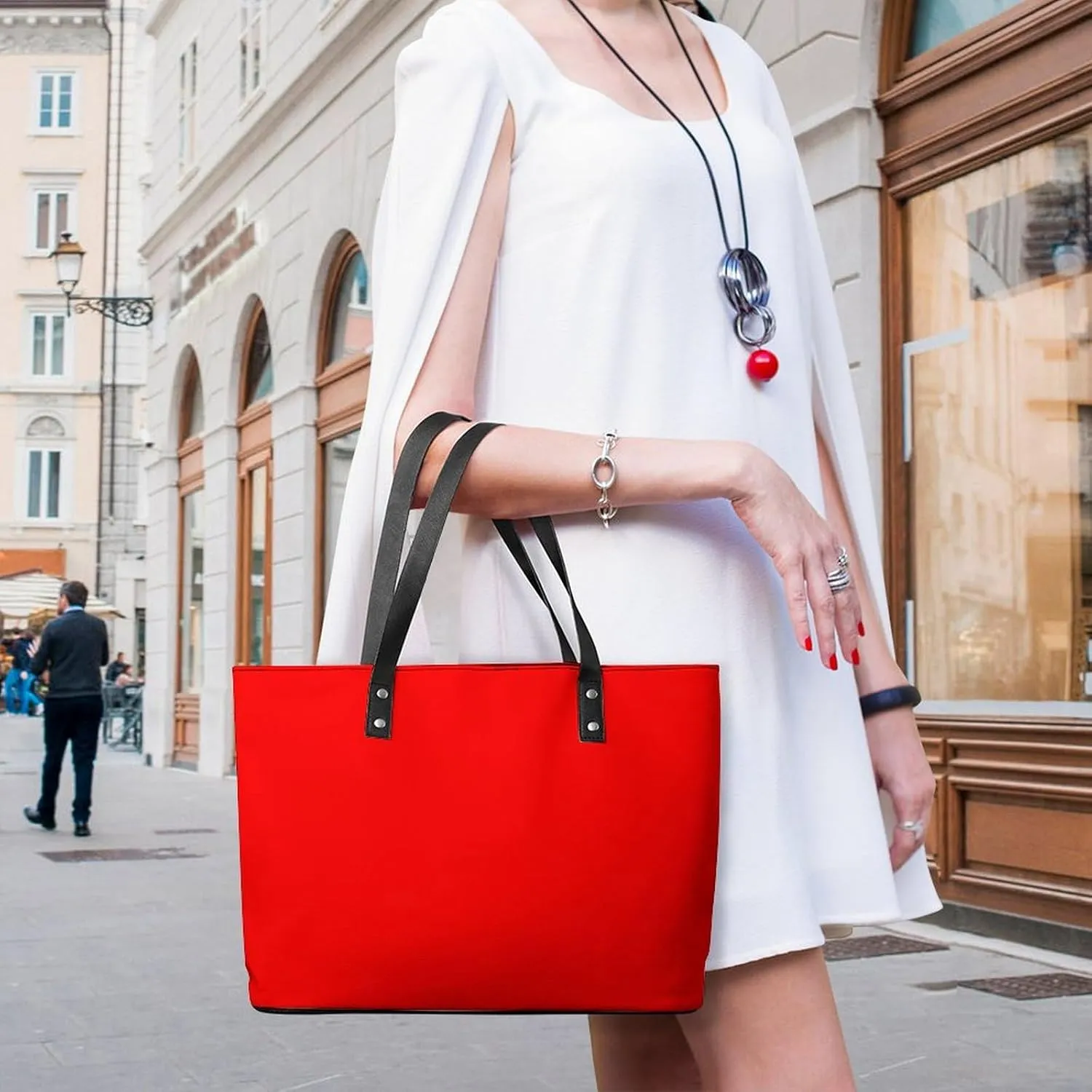 Large Casual Soft Leather Purse Fashion Hobo Handbags Tote Bag With Zipper