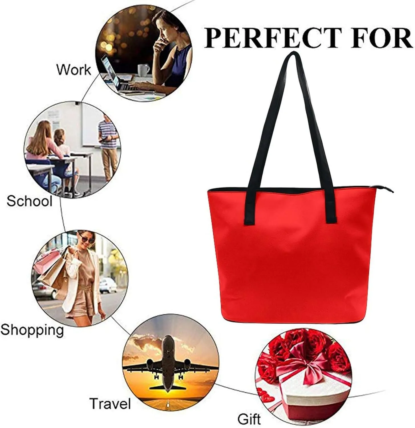 Large Casual Soft Leather Purse Fashion Hobo Handbags Tote Bag With Zipper