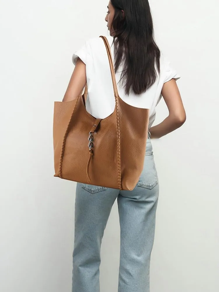 Large Tote Bag Women Trendy Soft PU Leather Shoulder Bag Underarm Purses Ladies Satchel Work Travel Handbags 2025